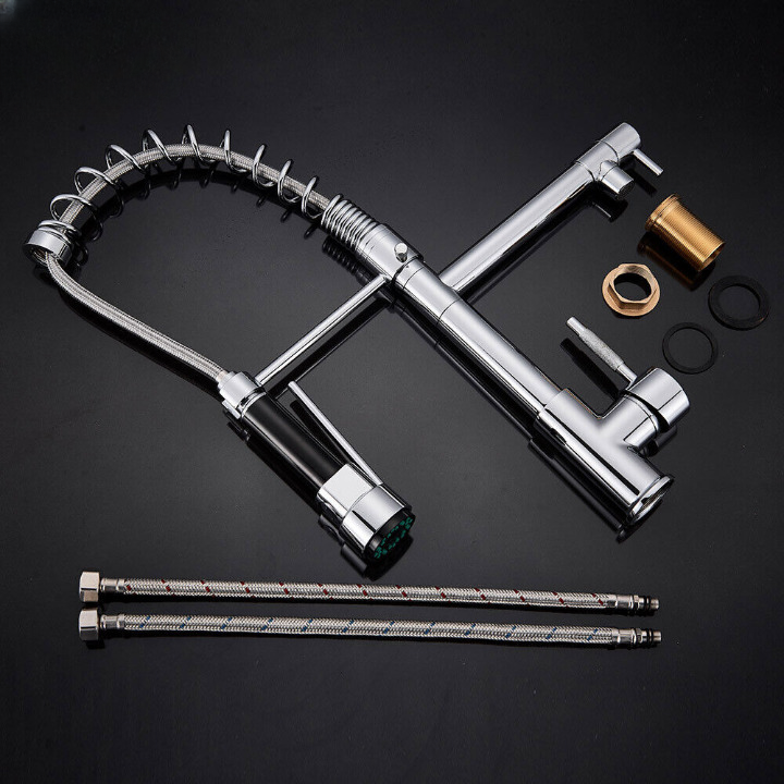 Kitchen Faucet Swivel Single Handle Sink Pull Down Sprayer Mixer Tap image 6