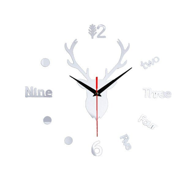 Large Modern Oversized Decorative Wall Clock - Silver image