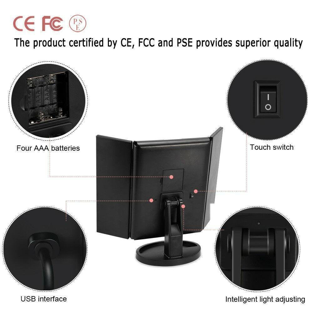 Lighted Makeup Mirror Smart Vanity Mirror With Lights 10X Magnifying image 6