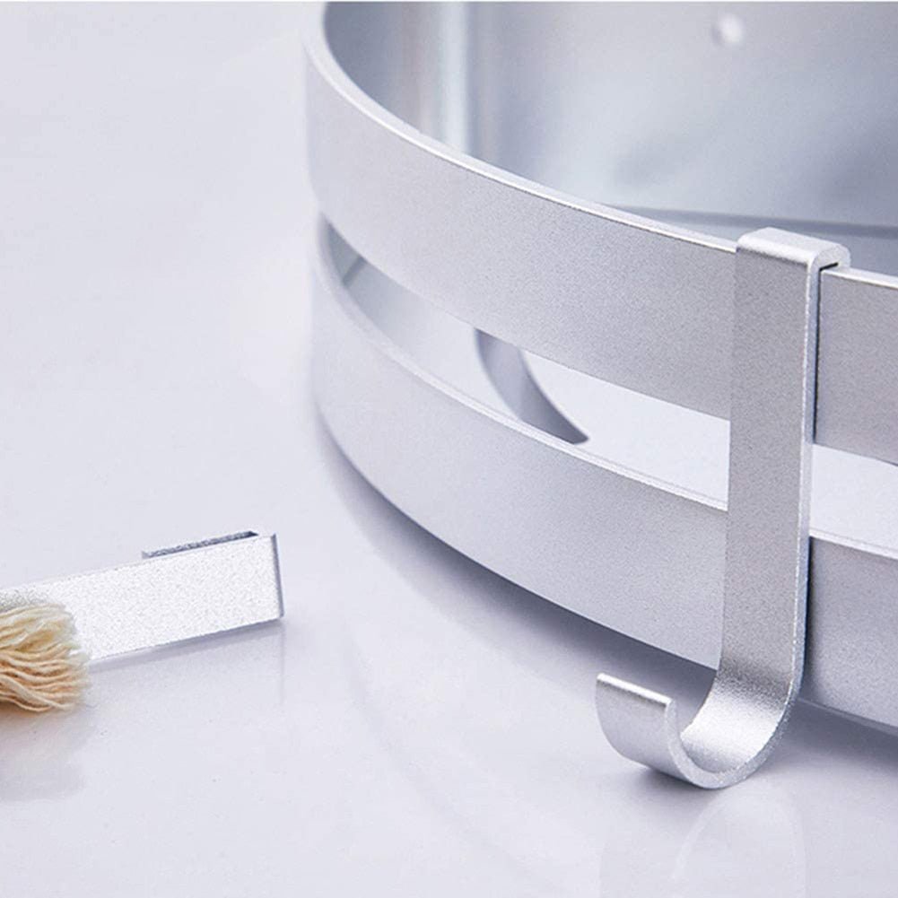 Large Wall Mounted Bathroom Shower Corner Shelf Caddy Rack image 3