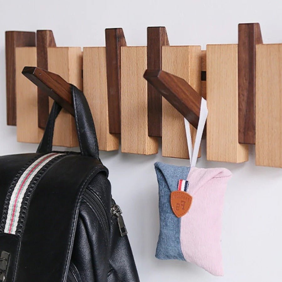 Luxury Wooden Coatrack - Walnut & Beech Wood, 10 image