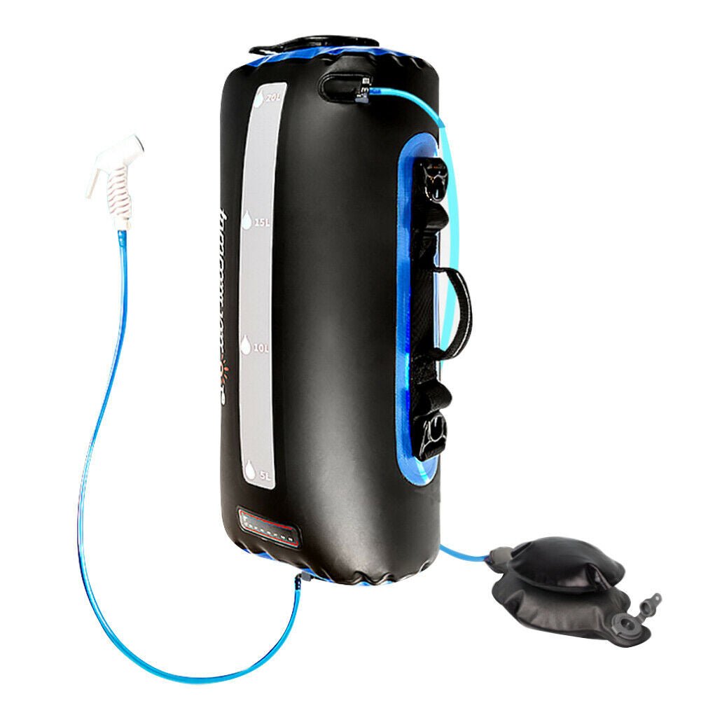Large Outdoor Camping Solar Shower Bag With Pump image 0