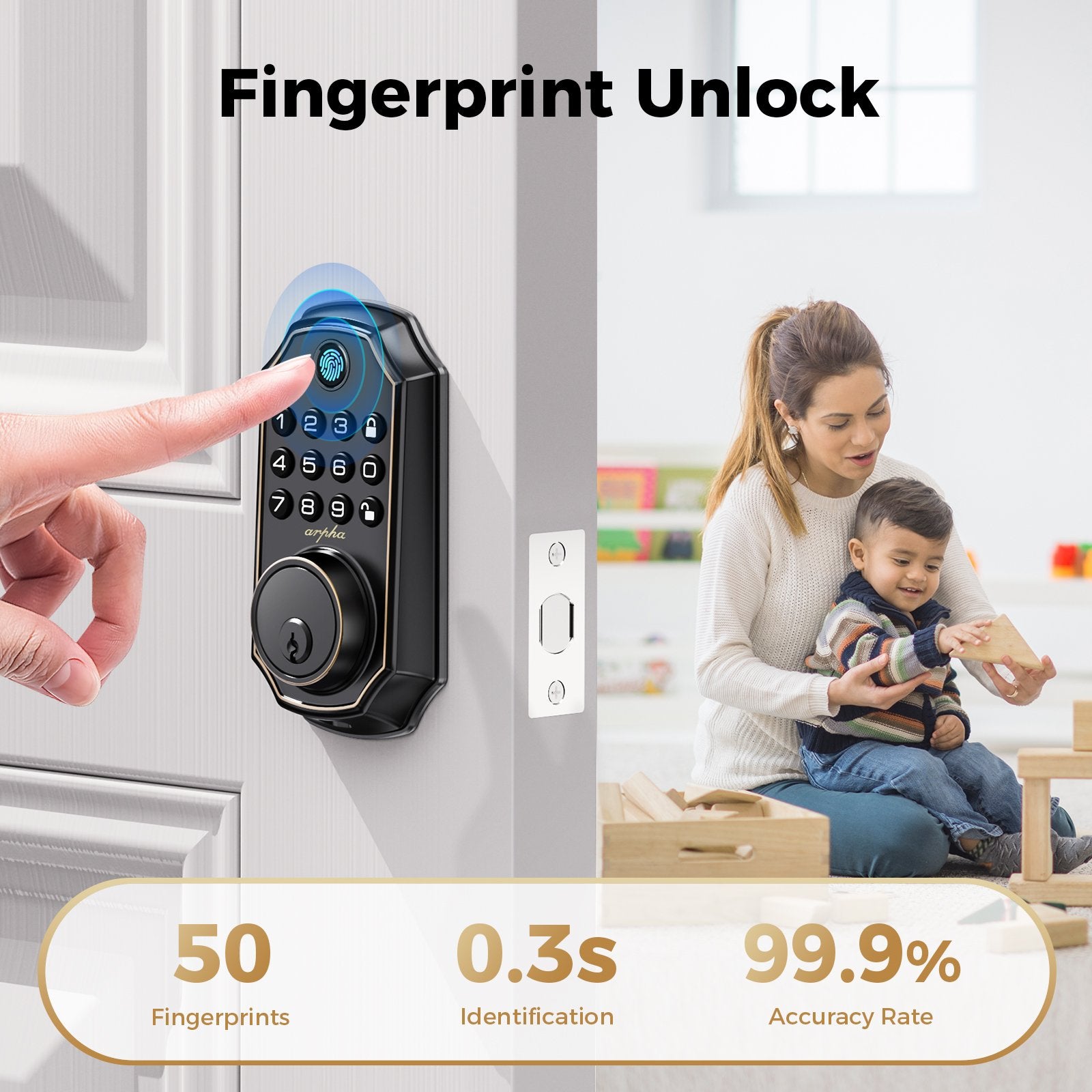 Fingerprint Smart Biometric Door Lock image 1
