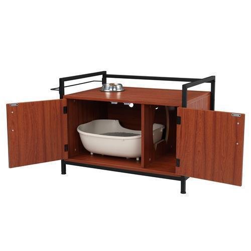 Large Hidden Cat Litter Box Furniture Cabinet Enclosure image 1