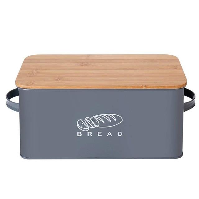 Premium Large Black Metal Bread Holder Storage Box image 1