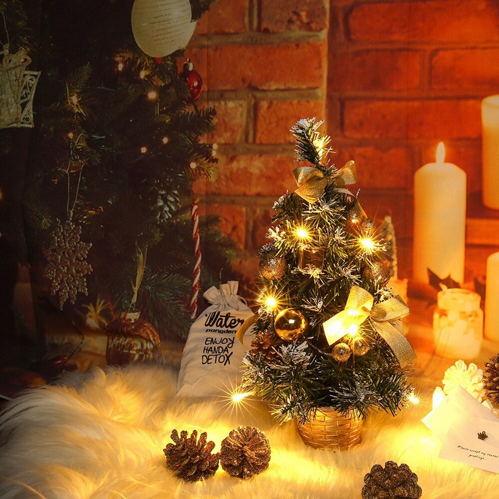 Small Prelit Artificial Tabletop Christmas Tree With Lights image 5