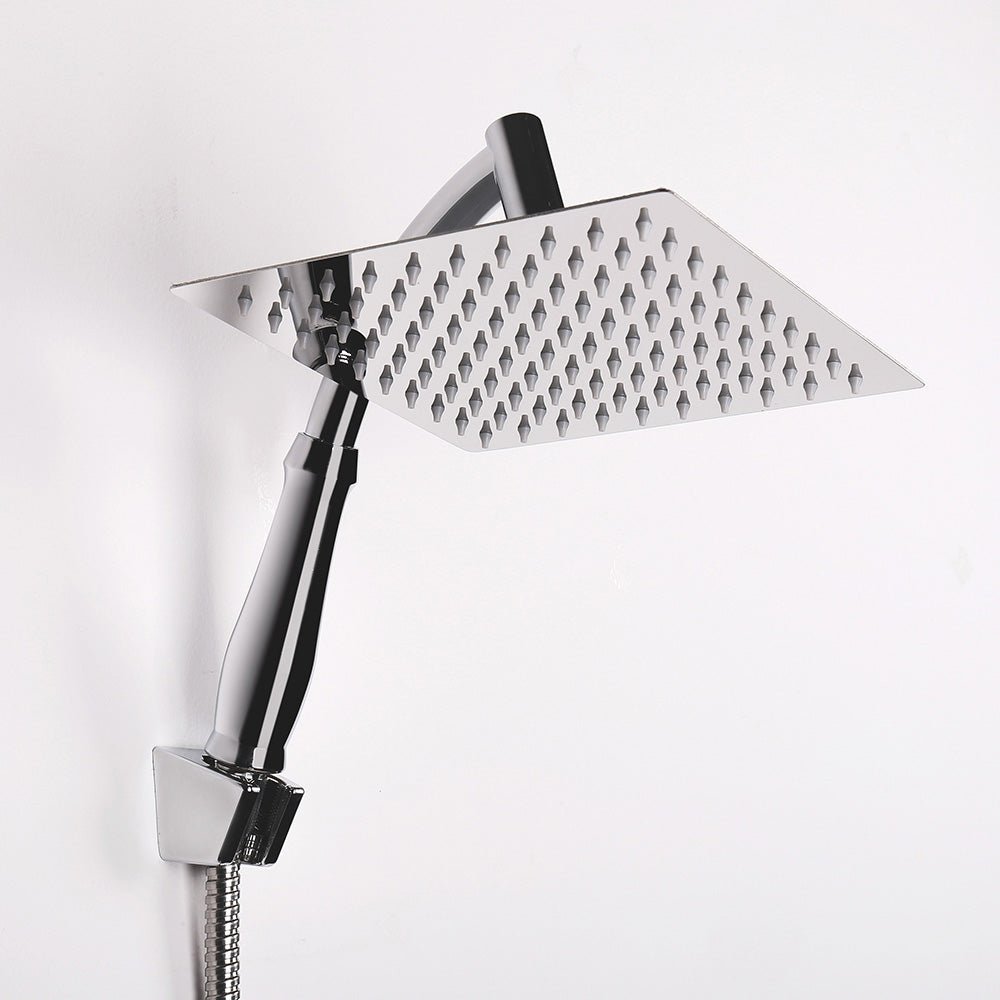 Rainfall Shower Head Square Stainless Steel - White image