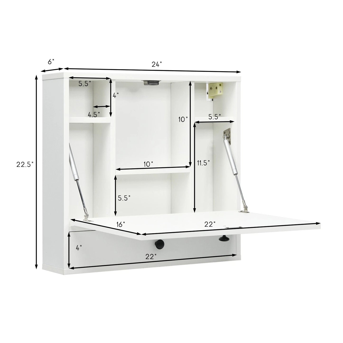 Heavy Duty Floating Wall Mounted Foldable Table image 8