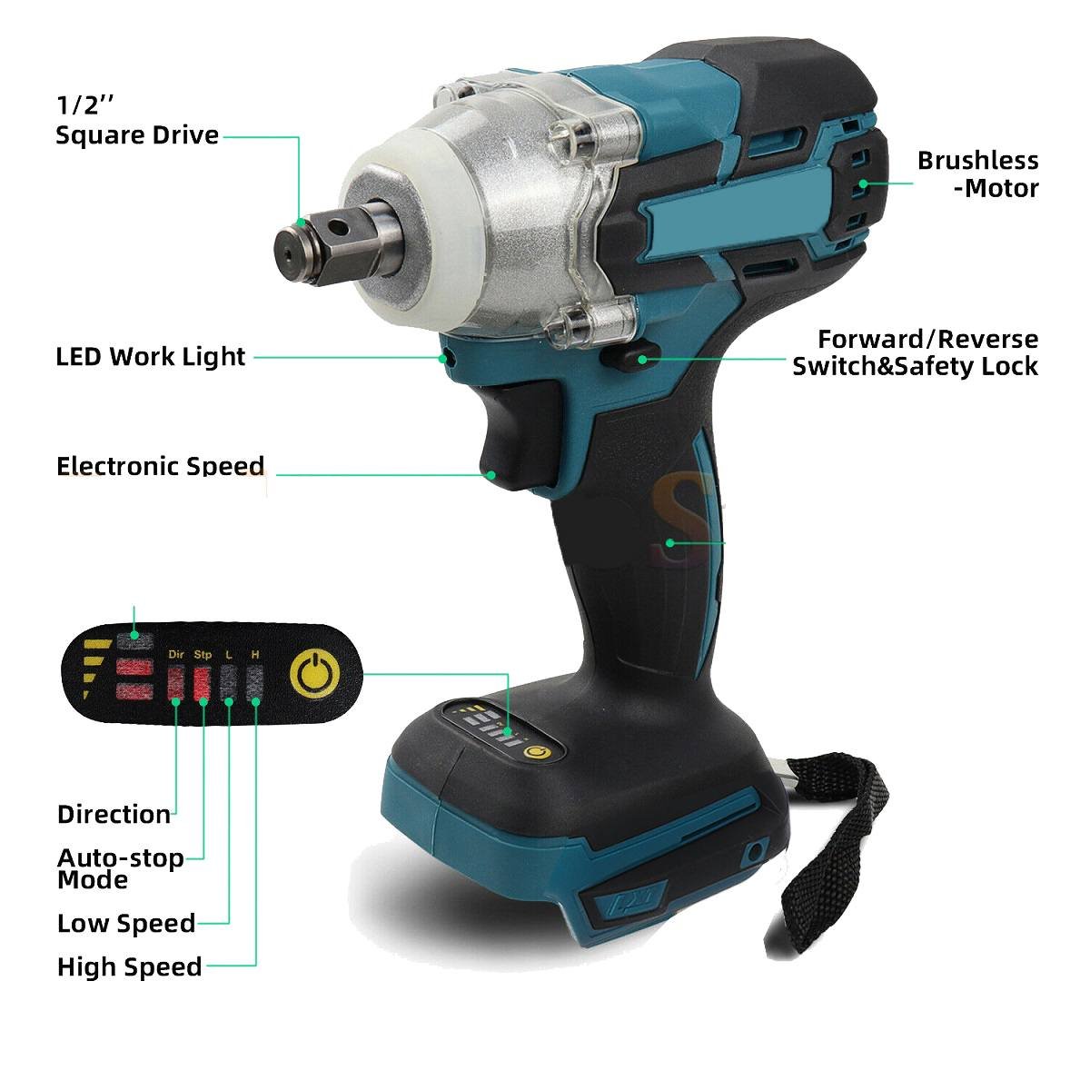 Electric Cordless Battery Impact Wrench image 4