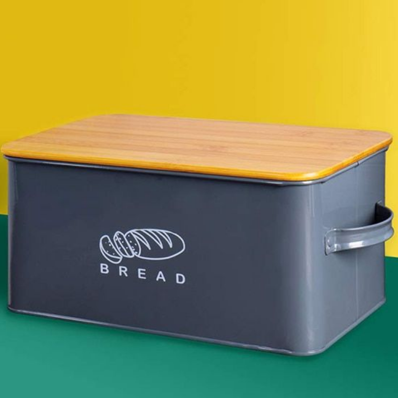 Premium Large Black Metal Bread Holder Storage Box image 3