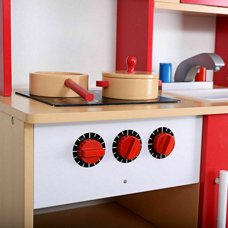 Ultimate Kids Wooden Play Toy Kitchen Set image 9