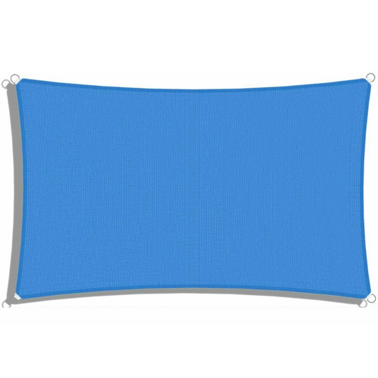 Large Outdoor Patio Rectangle Deck Sun Shade Sail 10' x 13' image 0