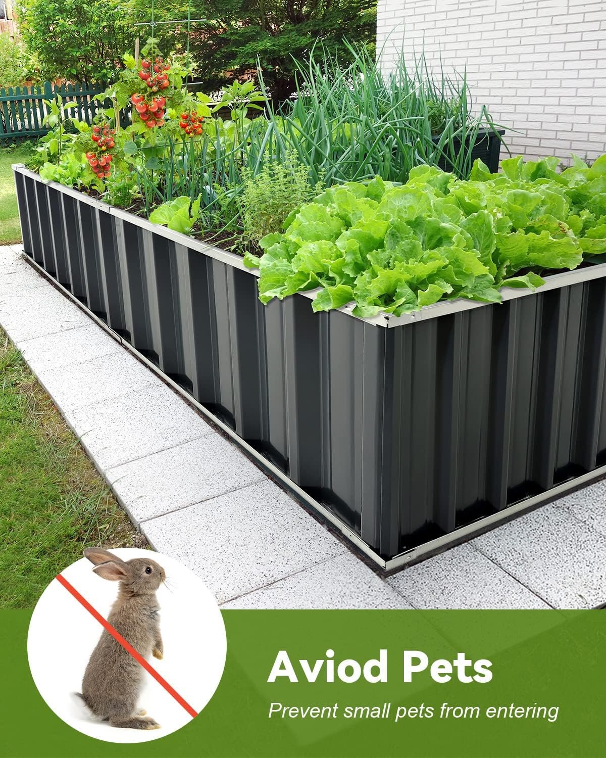 Outdoor Flower Vegetable Raised Garden Bed image 4