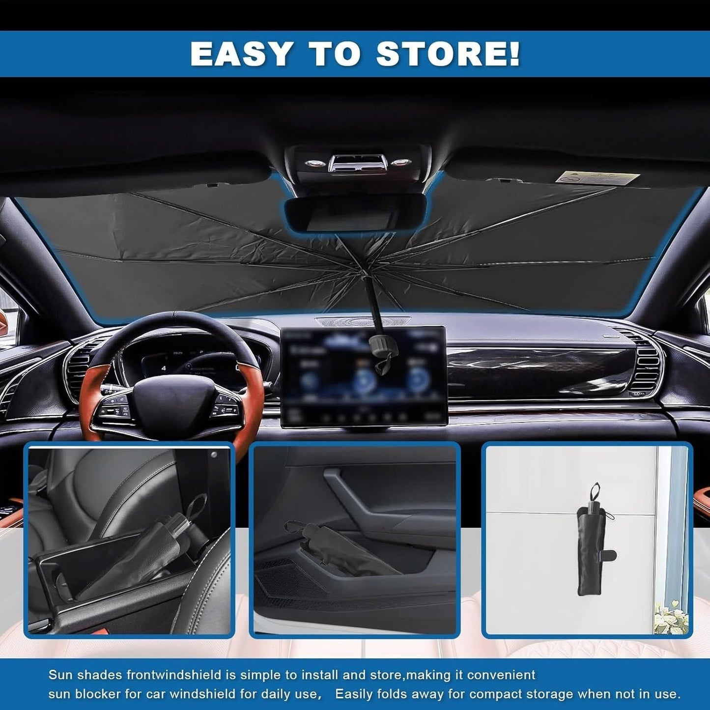 Foldable Reflector Windshields Umbrella Car Windshield image 3