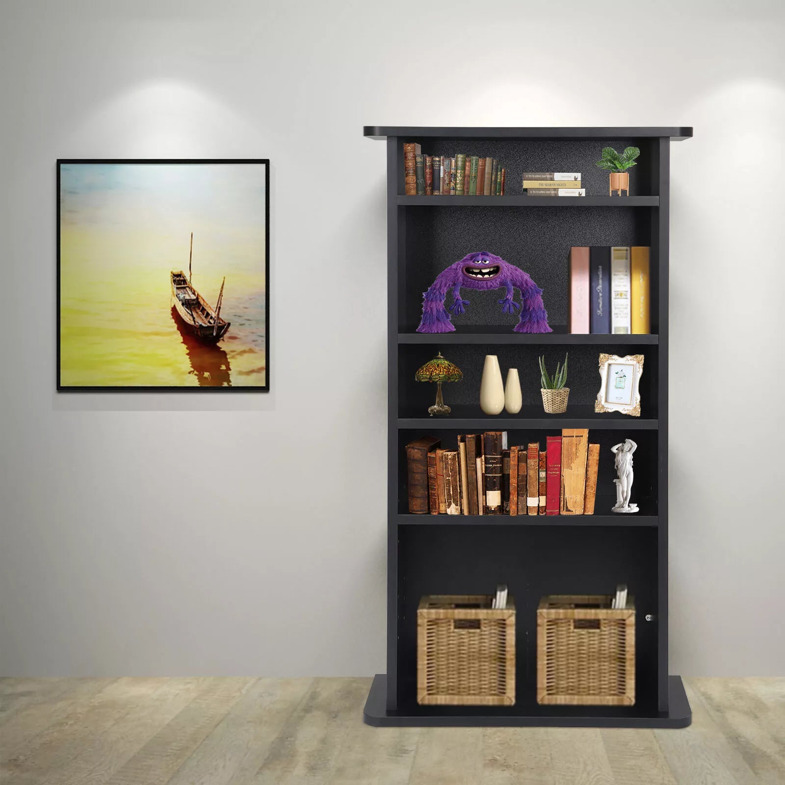 Large Spacious DVD Media Storage Shelf Cabinet image 3