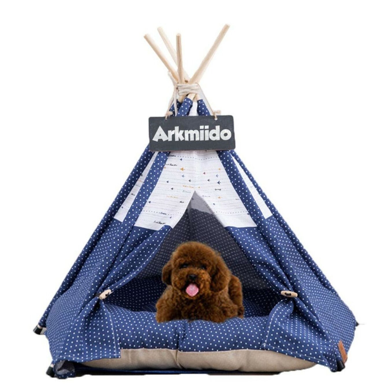Large Spacious Pop Up Custom Pet Dog Teepee Bed Tent image 0