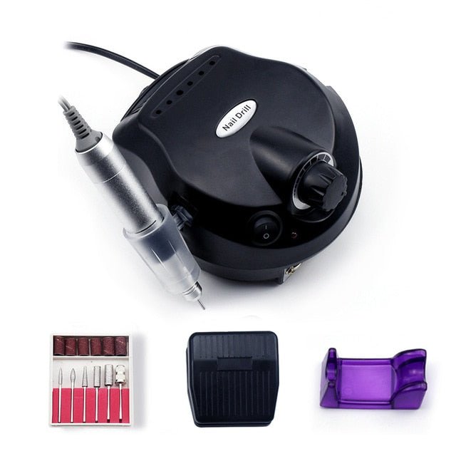 Professional Electric Nail File Drill Machine Kit - Black image