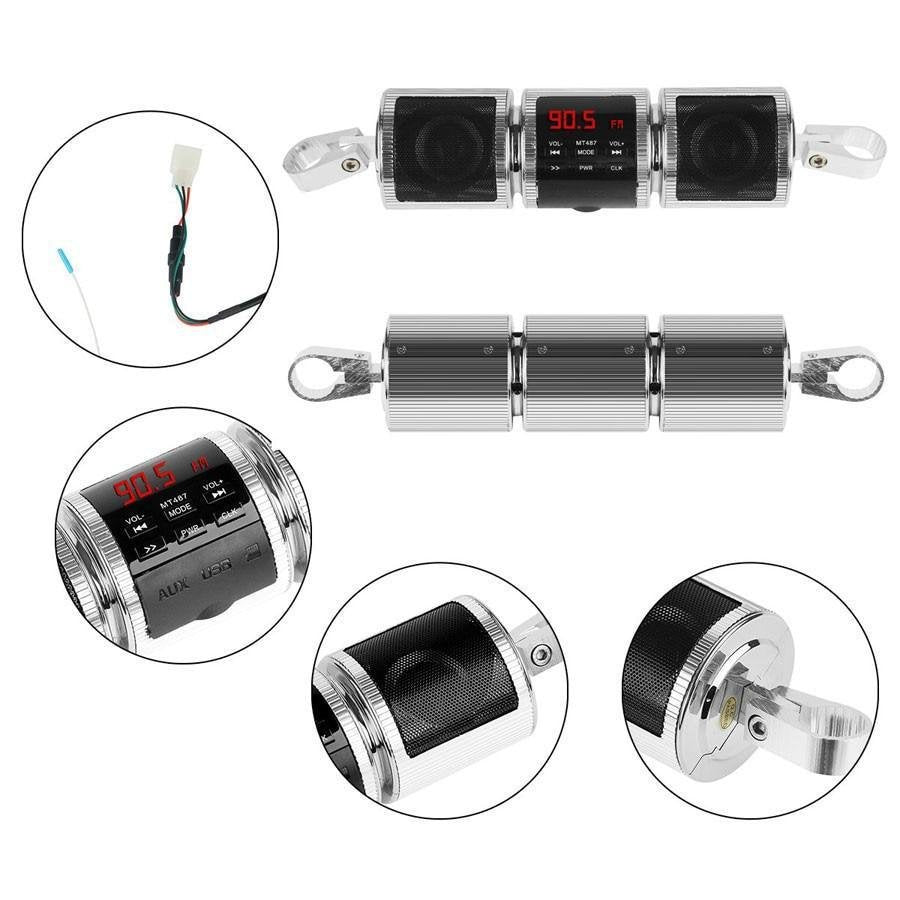 Premium Bluetooth Motorcycle Handlebar Speaker Stereo System image 7