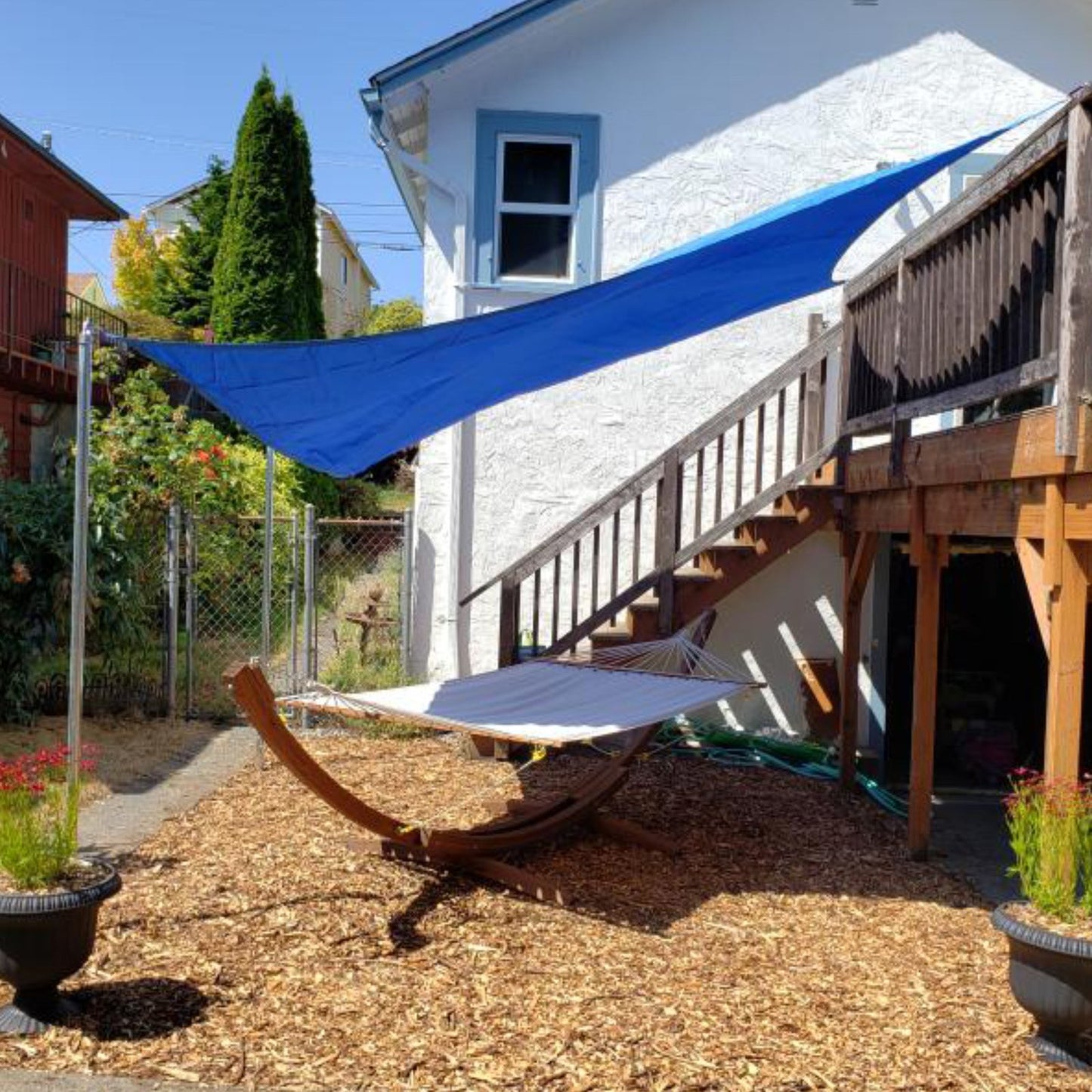 Large Outdoor Patio Rectangle Deck Sun Shade Sail 10' x 13' image 4