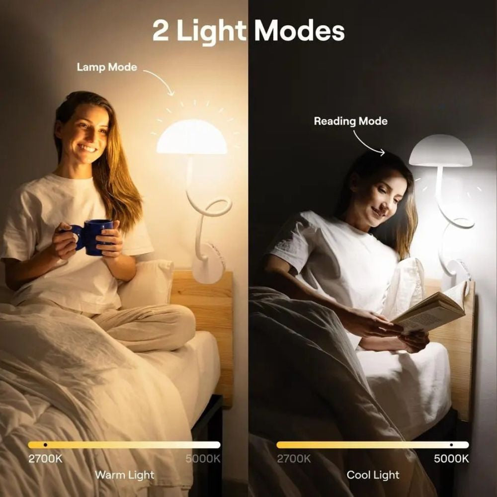 3 in 1 Clip On Lamp Multi Color Bedside Task Light