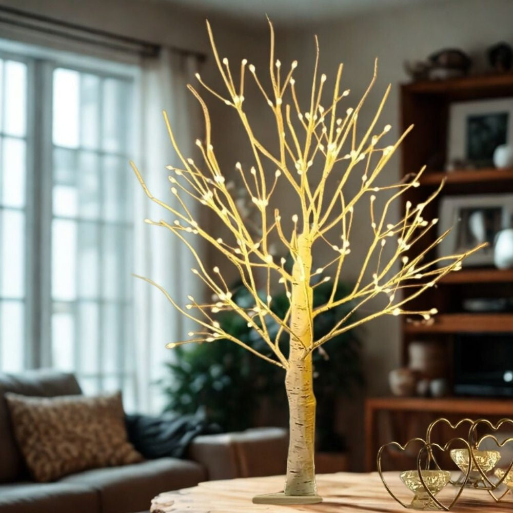 Birch Tree Decorative Light – Warm White Holiday Night Lamp for Home & Festive Decor