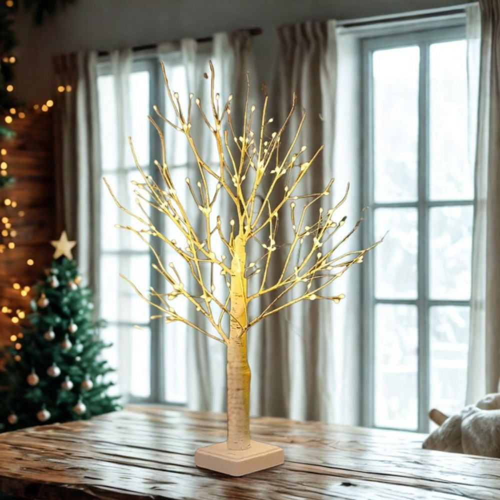 Birch Tree Decorative Light – Warm White Holiday Night Lamp for Home & Festive Decor