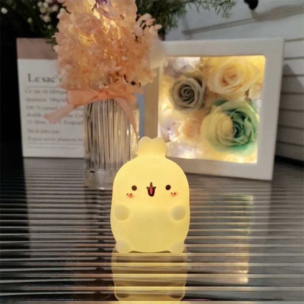 Cute Rabbit Night Light – Battery-Powered LED Table Lamp for Bedroom