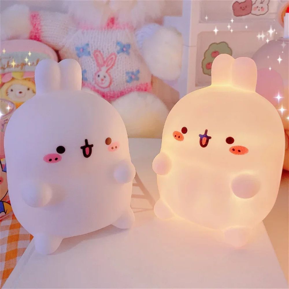 Cute Rabbit Night Light – Battery-Powered LED Table Lamp for Bedroom