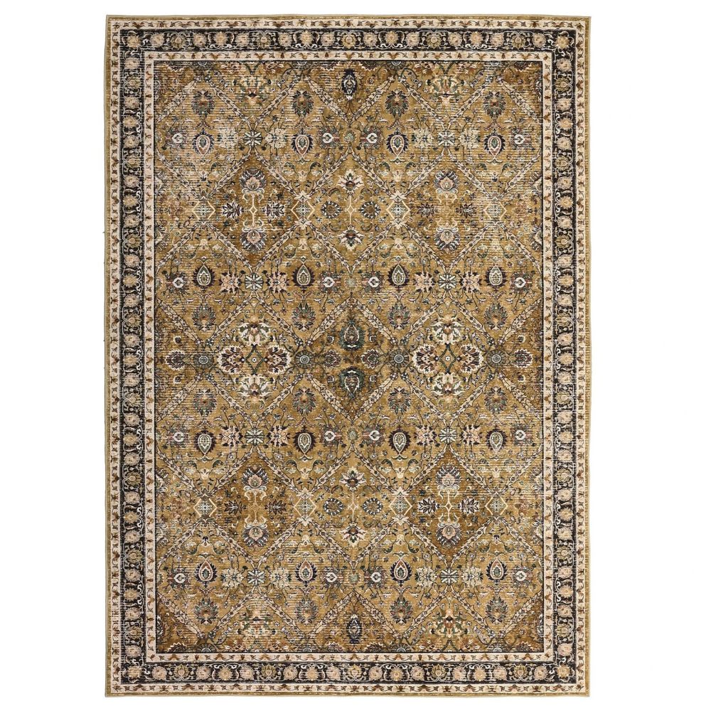 Machine Washable Moroccan Area Rug – Non-Slip, Low-Pile Vintage Living Room Carpet
