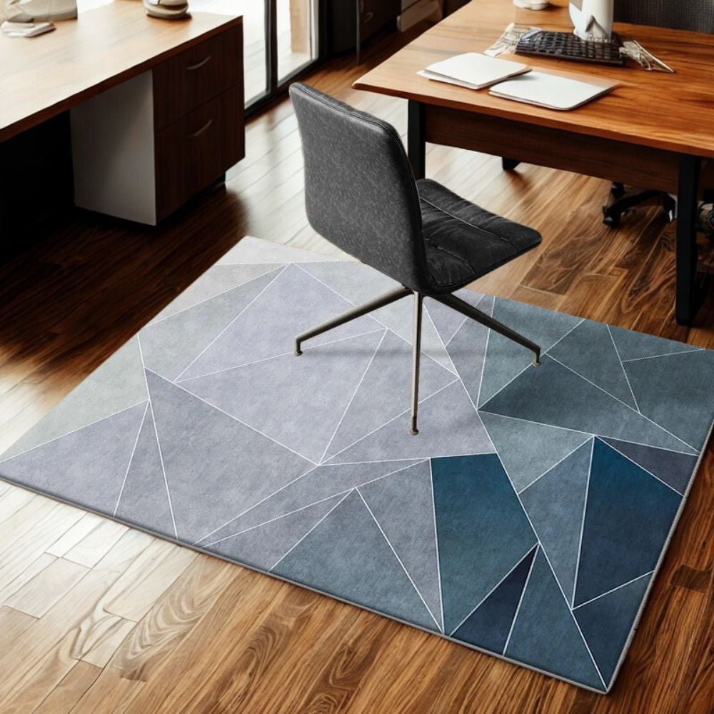 Minimalist Under Table Rug – Anti-Slip Geometric Carpet for Living Room & Gaming Setup