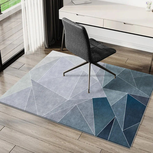 Minimalist Under Table Rug – Anti-Slip Geometric Carpet for Living Room & Gaming Setup