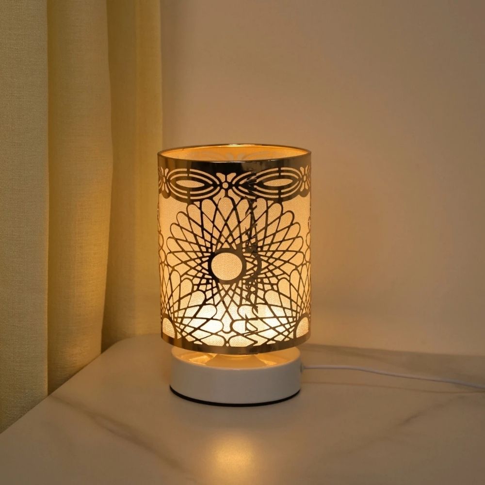 Modern Hollow Pattern Night Lamp – Warm Light for Bedroom & Living Room