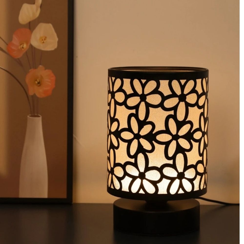 Modern Hollow Pattern Night Lamp – Warm Light for Bedroom & Living Room