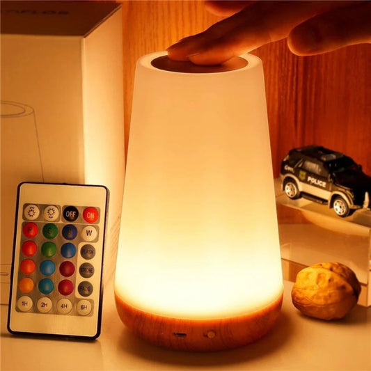 Portable Dimmable Night Light with 13 Colors & 3 Modes – Smart Bedside Lamp
