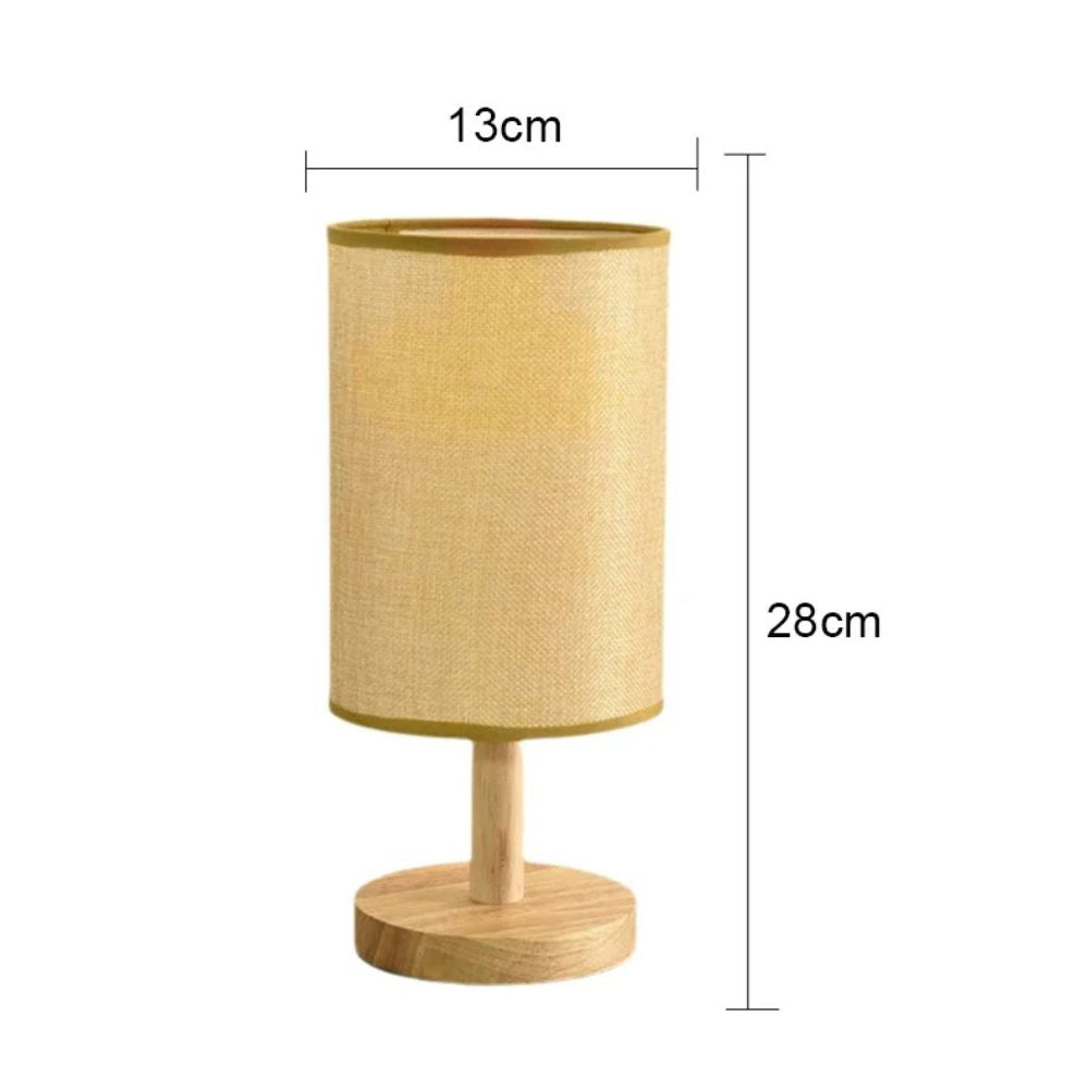 Soft Ambient LED Bedside Lamp with Linen Shade – USB Powered