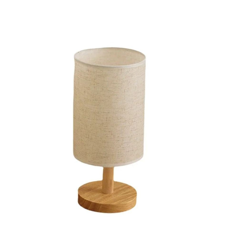 Soft Ambient LED Bedside Lamp with Linen Shade – USB Powered