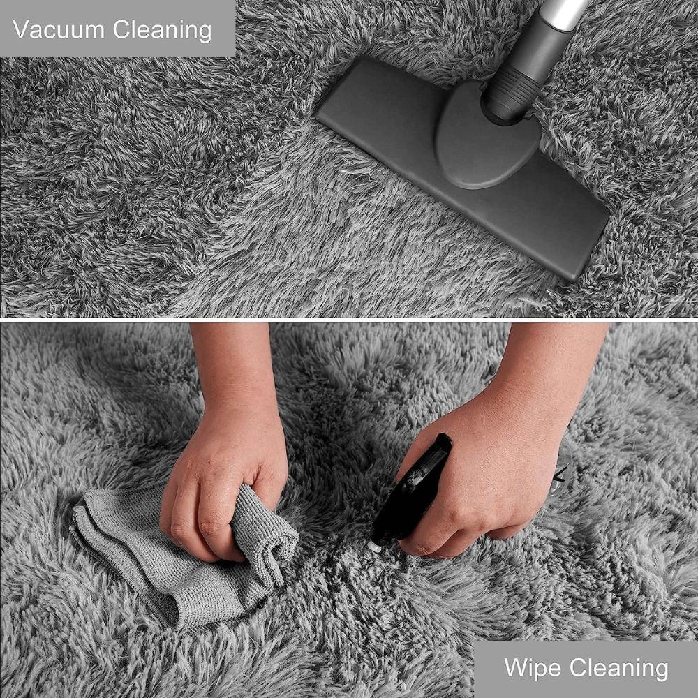 Soft Fluffy Area Rug for Bedroom – Tie-Dyed Shaggy Non-Slip Plush Carpet for Living Room & Bedside
