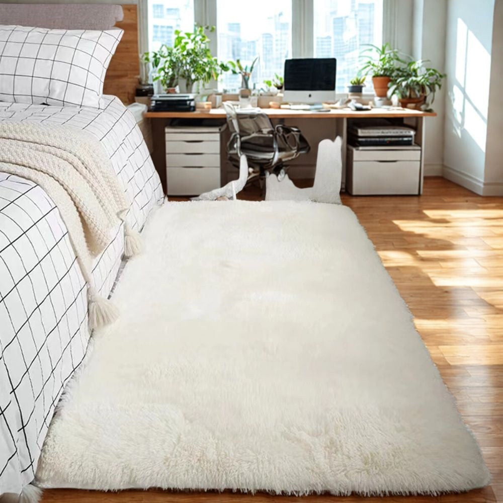 Soft Fluffy Area Rug for Bedroom – Tie-Dyed Shaggy Non-Slip Plush Carpet for Living Room & Bedside
