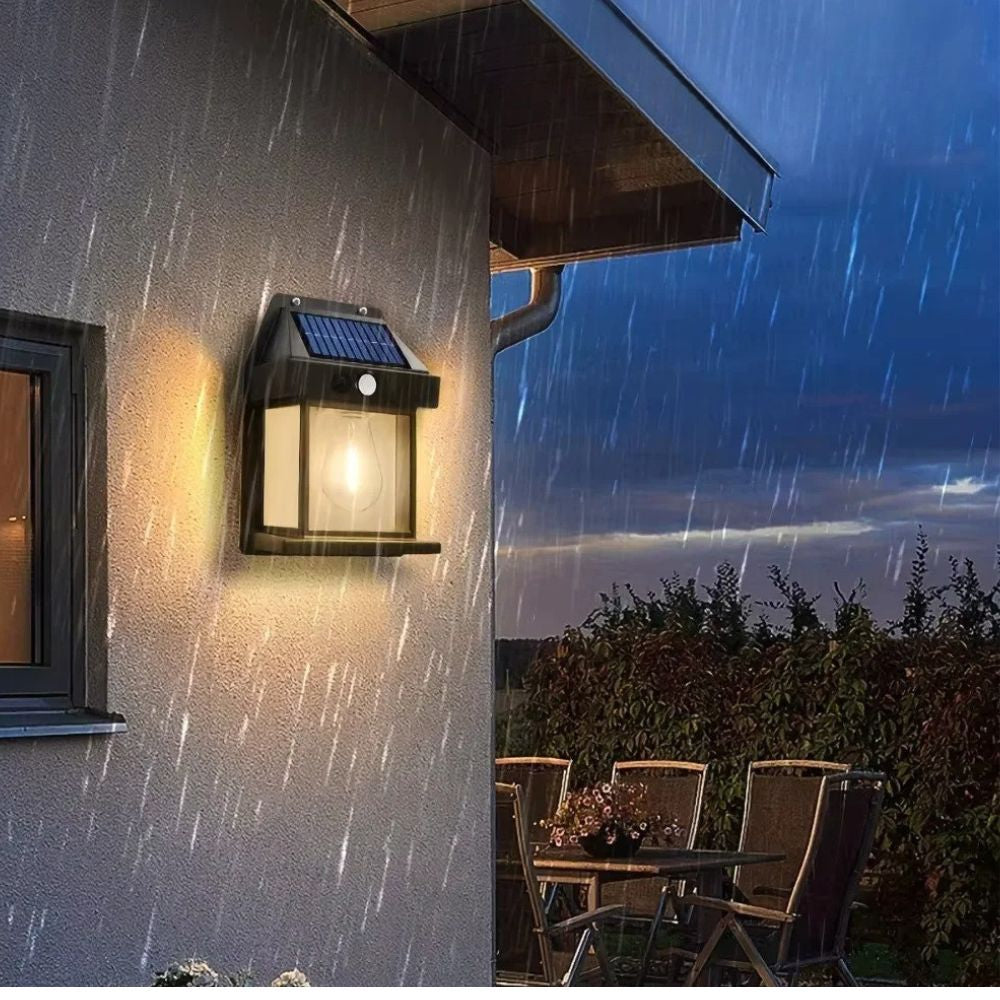 Solar Outdoor Waterproof LED Wall Light – Motion Sensor Lamp for Garden & Fence