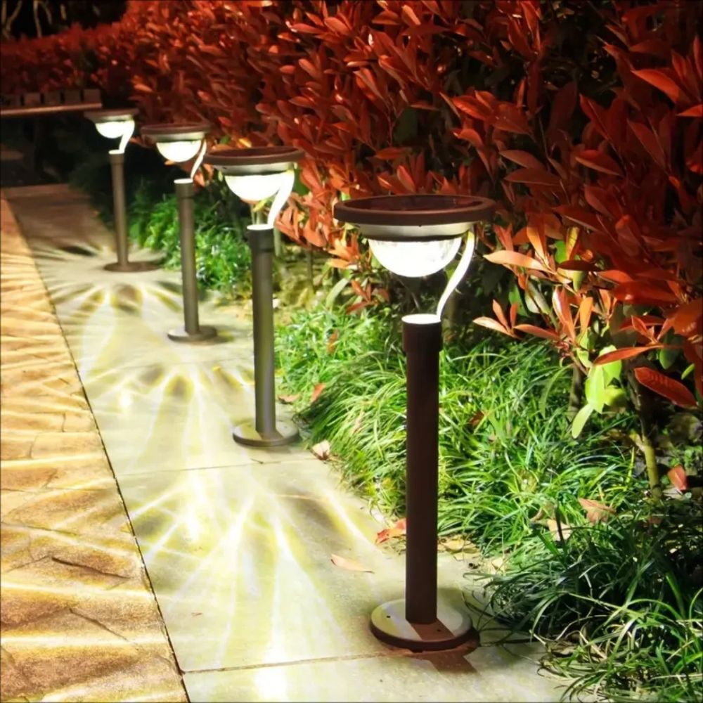 Solar Powered LED Lawn Light – Outdoor Waterproof Pathway Lamp for Garden & Villa