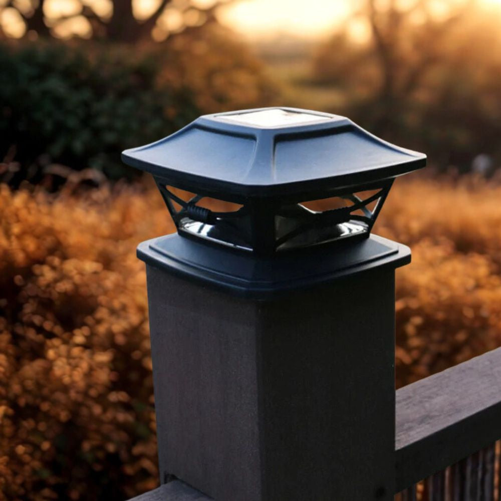 Outdoor Solar Fence Post Cap Light – Wireless Yard & Patio Lighting