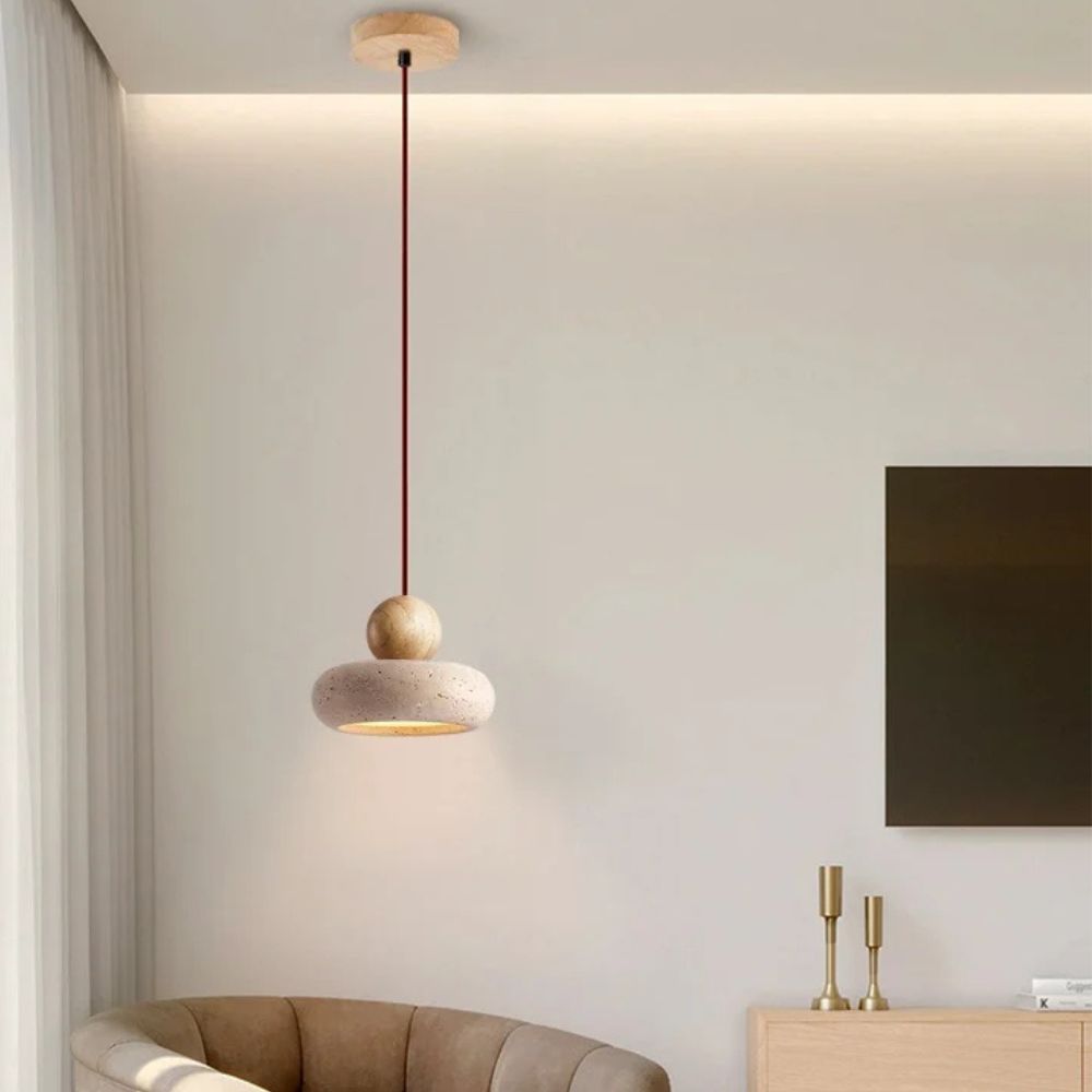 Vintage Stone Pendant Light - Elegant Hanging Light for Bedrooms & Interiors