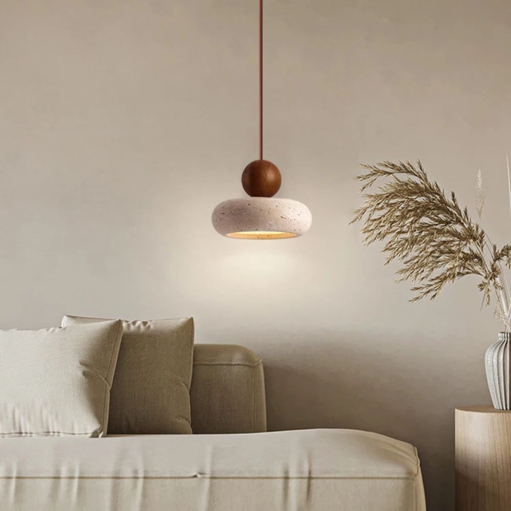 Vintage Stone Pendant Light - Elegant Hanging Light for Bedrooms & Interiors