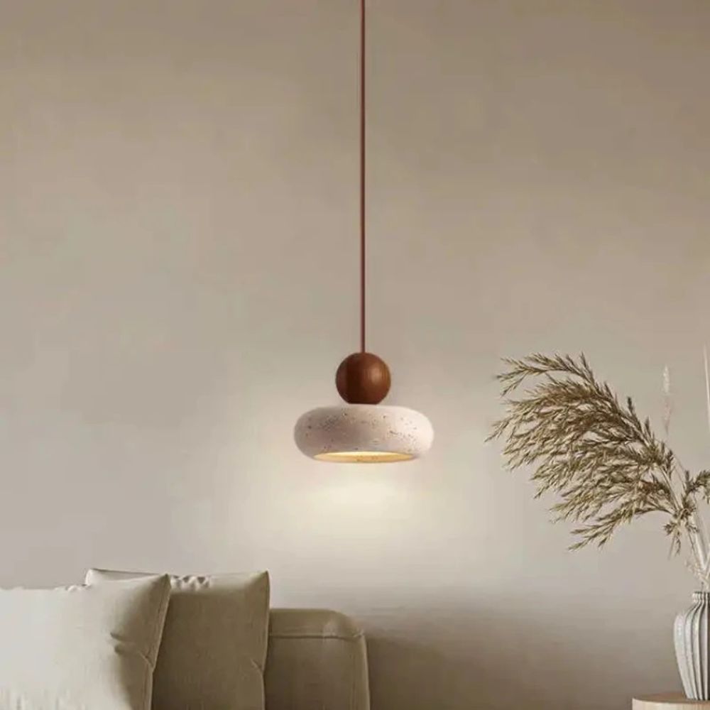 Vintage Stone Pendant Light - Elegant Hanging Light for Bedrooms & Interiors