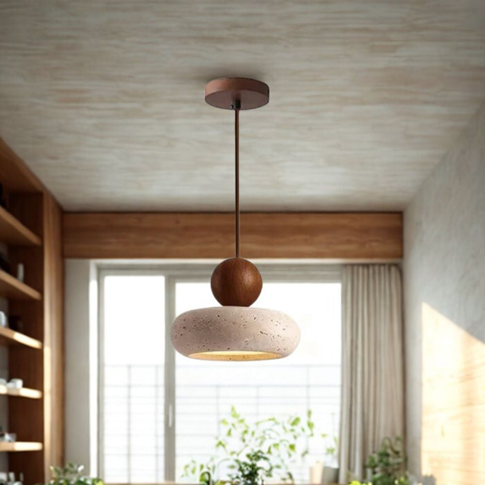 Vintage Stone Pendant Light - Elegant Hanging Light for Bedrooms & Interiors