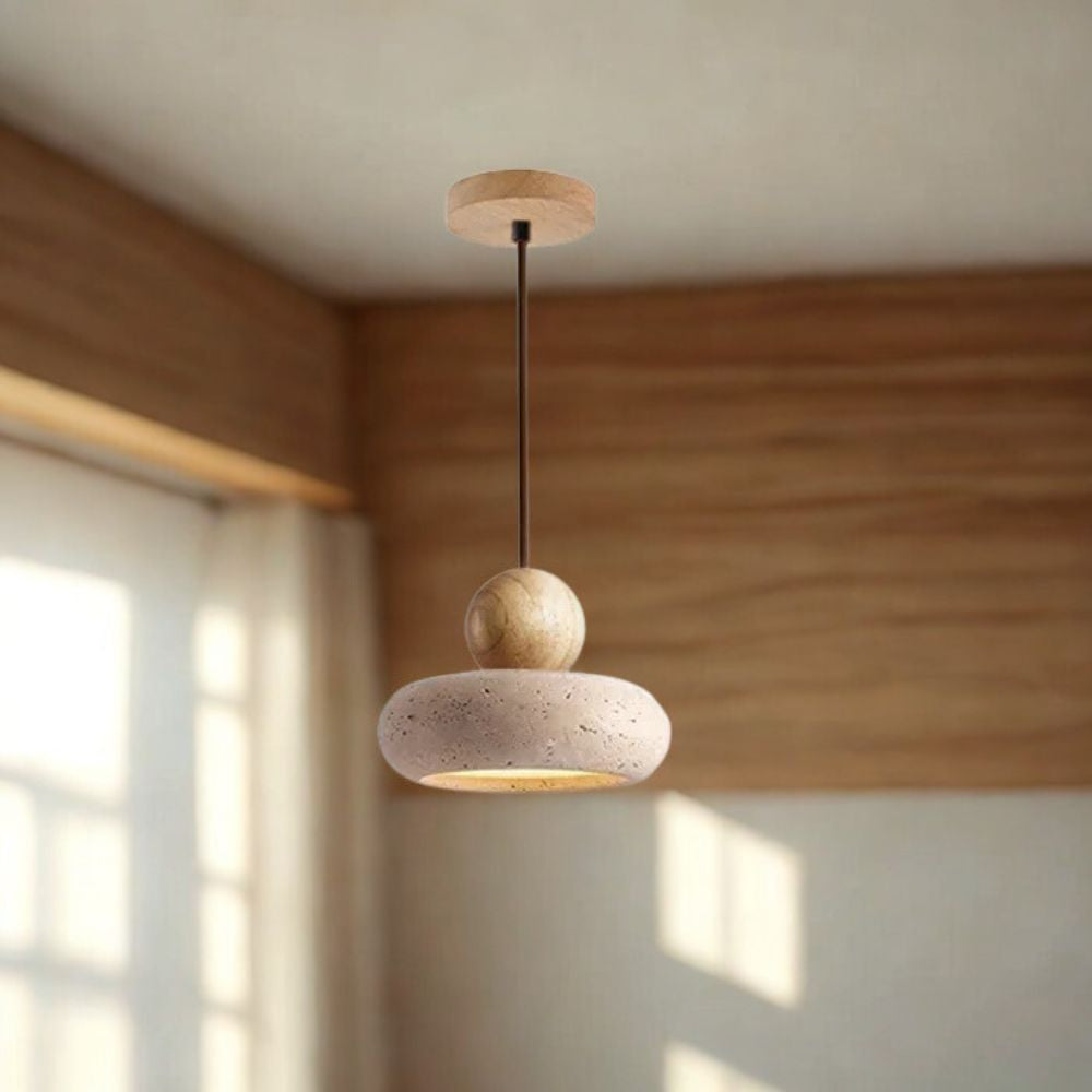 Vintage Stone Pendant Light - Elegant Hanging Light for Bedrooms & Interiors