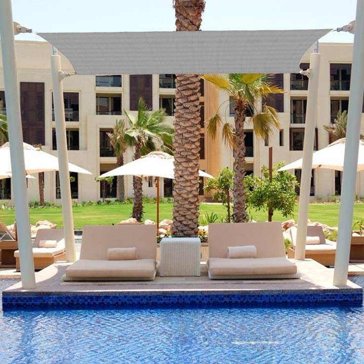 Large Outdoor Patio Rectangle Deck Sun Shade Sail 10' x 13' image 8