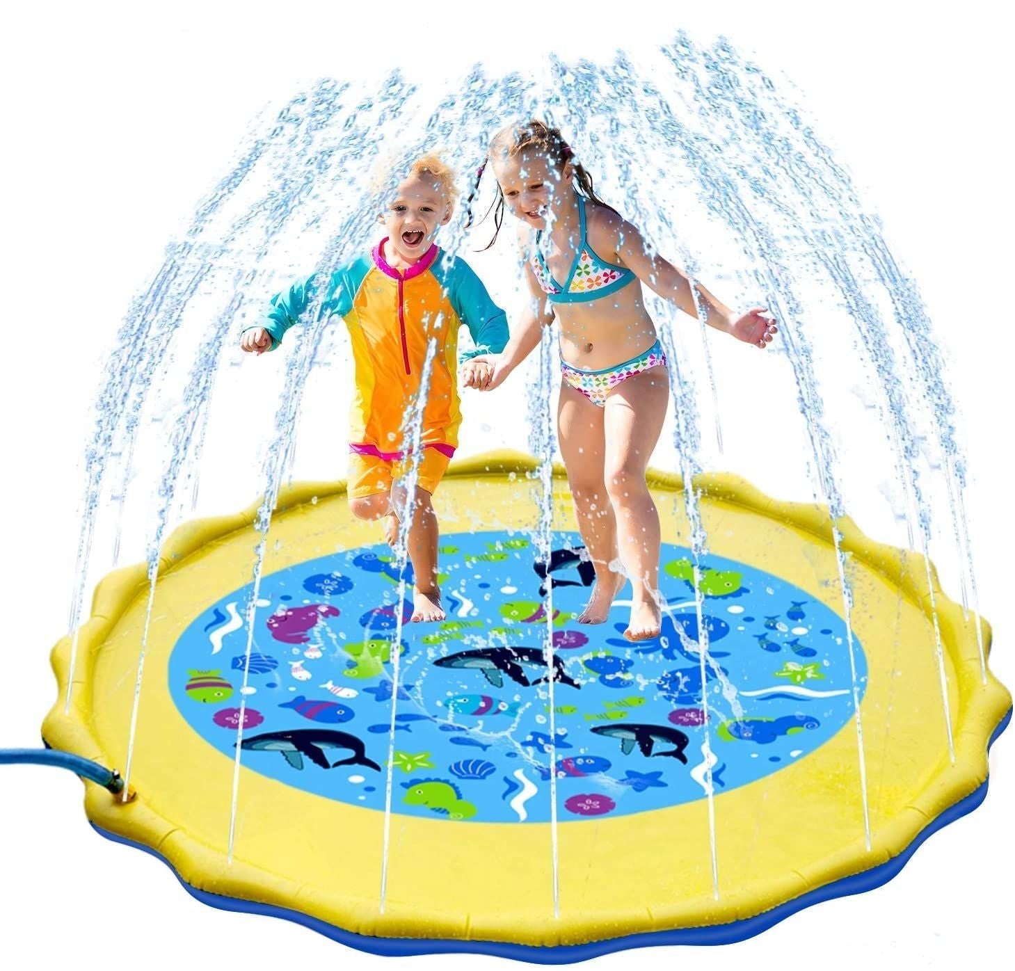 Kids Inflatable Sprinkler Backyard Splash Pad Mat image 1