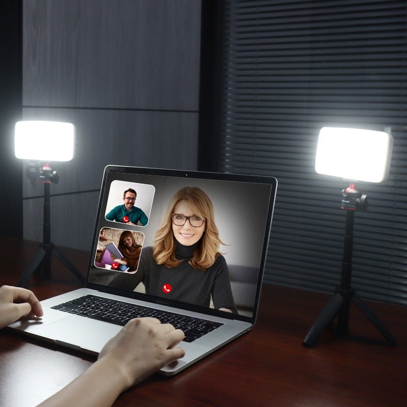 Premium LED Video Conference / Filmmaking Light - Double Black Kit image