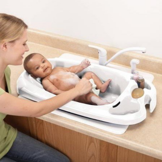 Portable Kids Collapsible Folding Baby Shower Bathtub image 0